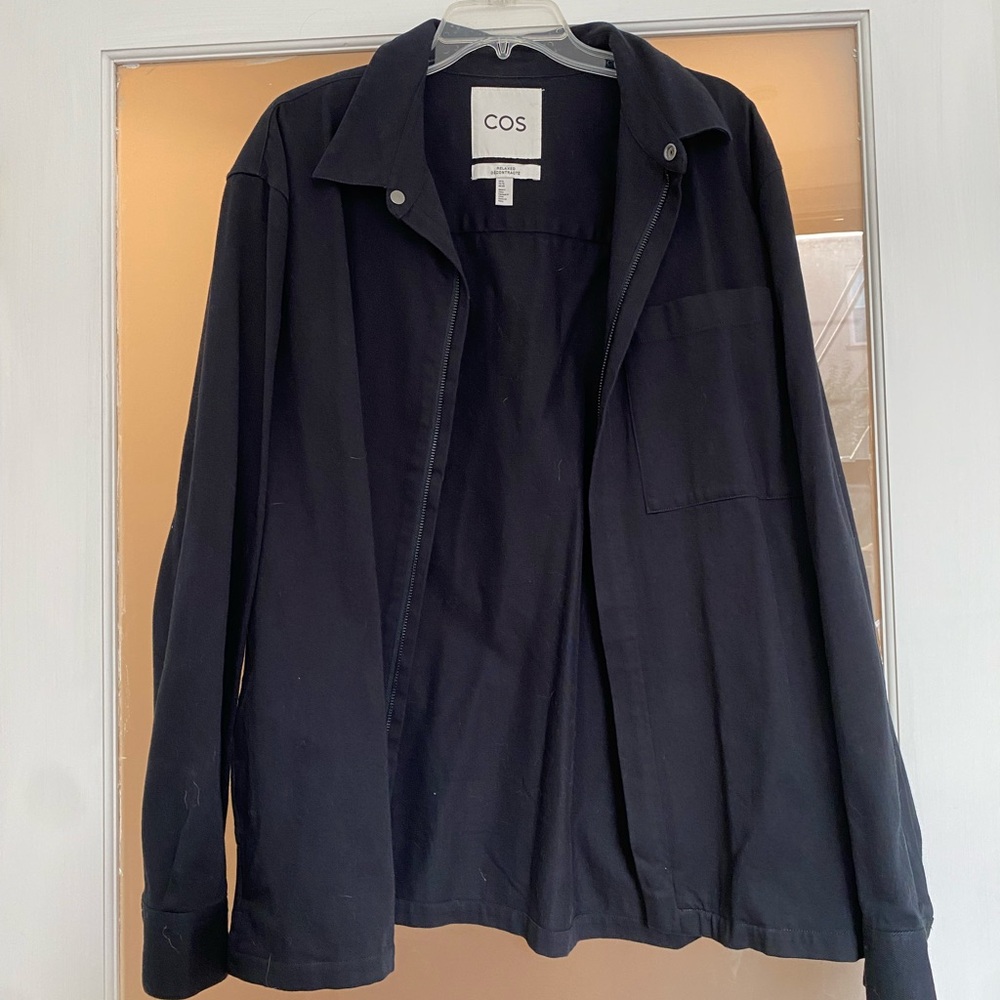 COS Men's Navy Relaxed Cotton Chore Jacket Size XL